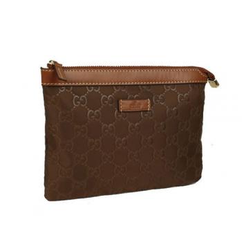 Gucci Wallet 282071 Coffee Nylon Ladies Handbag