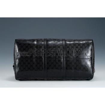 Gucci Large Carry on Duffel Black Leather with Strap