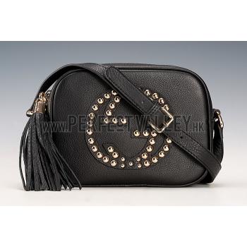 Gucci Soho Disco Studded Leather Bag Black