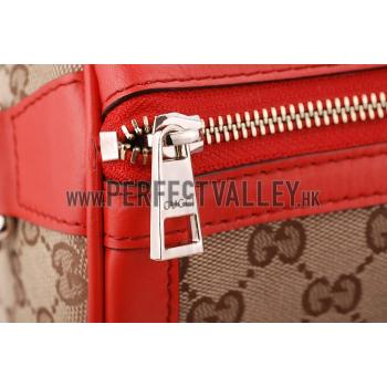 Gucci Medium Boston Red Vintage Web