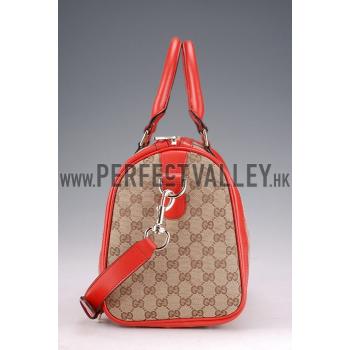 Gucci Medium Boston Red Vintage Web