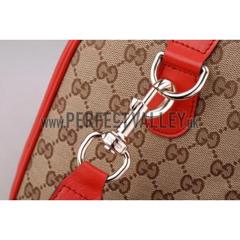 Gucci Medium Boston Red Vintage Web