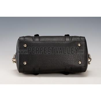 Gucci GG   Handle Leather Bag Black