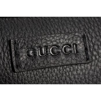 Gucci GG   Handle Leather Bag Black