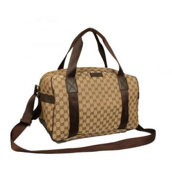 Gucci Travel Cases 268163 Apricot Canvas Travelling Bags