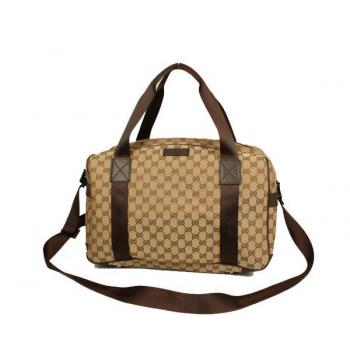 Gucci Travel Cases 268163 Apricot Canvas Travelling Bags