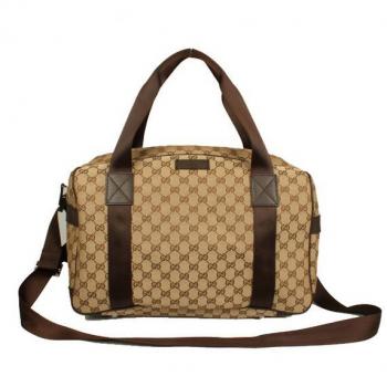 Gucci Travel Cases 268163 Apricot Canvas Travelling Bags