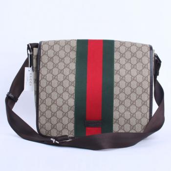 Replica Gucci Messenger bags 180692 Coffee Canvas Medium Handbag