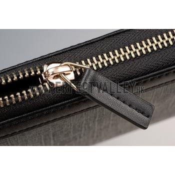 Gucci Canvas Wallet With Black Leather Trim