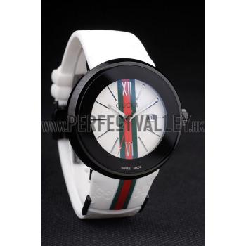 Gucci White Rubber Band White Round Dial 2165-301 Replica