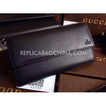 Gucci Calfskin Clutch Black Wallet