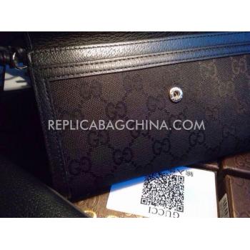 Cheap Gucci Brown Calfskin Clutch Wallet Replica HM08993