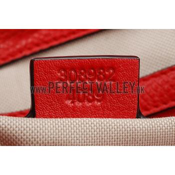 Gucci Soho Leather  Handle Red Bag