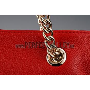 Gucci Soho Leather  Handle Red Bag