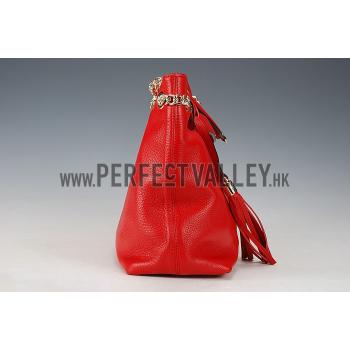 Gucci Soho Leather  Handle Red Bag