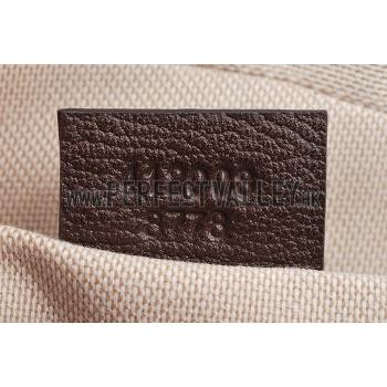 Gucci Bee Detail Brown Leather Bag Replica