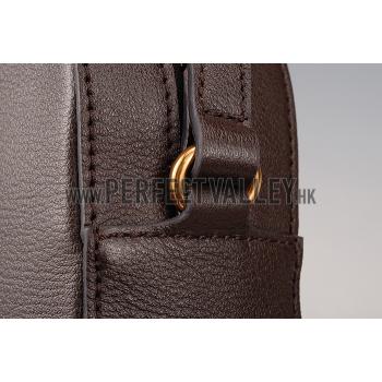 Gucci Bee Detail Brown Leather Bag Replica