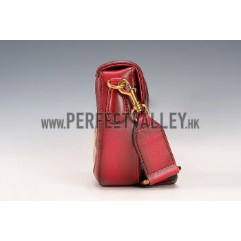 Replica Gucci Lady Web GG Small Canvas Bag Dark Red