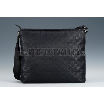 Gucci Signature Black Canvas Messenger Bag 18926931