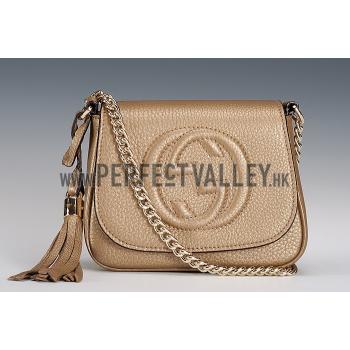 Gucci Soho Mini Shoulder Strap Bag Gold 18926775 Replica