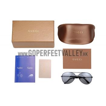 Cheap Gucci Aviator Wrap Black Frame Sunglasses 308208