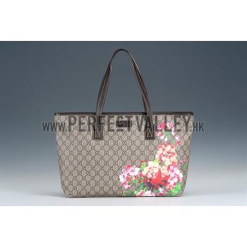 Gucci GG Supreme Canvas Blooms Pink Print Tote  18926930