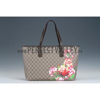 Gucci GG Supreme Canvas Blooms Pink Print Tote  18926930