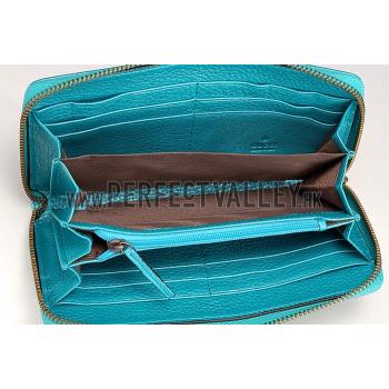 Gucci Marmont Leather Wallet Blue