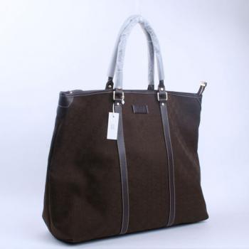 Gucci Tote bags 201482 Brown Canvas Ladies Handbag