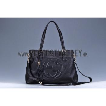 Replica Gucci Soho Black Leather Working Tote