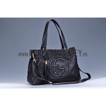 Replica Gucci Soho Black Leather Working Tote