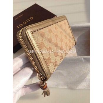 Replica Gucci Wallet Brown Clutch Calfskin