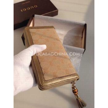 Replica Gucci Wallet Brown Clutch Calfskin