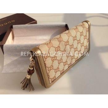 Replica Gucci Wallet Brown Clutch Calfskin