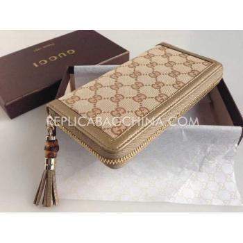 Replica Gucci Wallet Brown Clutch Calfskin