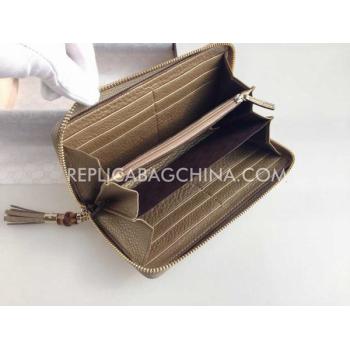 Replica Gucci Wallet Brown Clutch Calfskin