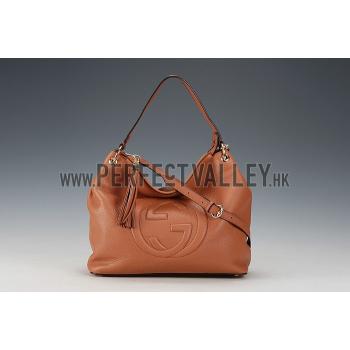 Gucci Soho Leather Hobo Brown