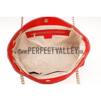 Gucci Soho Studded Shoulder Bag Light Red