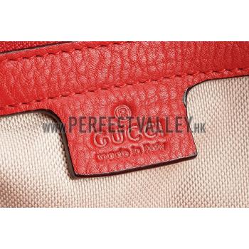 Gucci Soho Studded Shoulder Bag Light Red