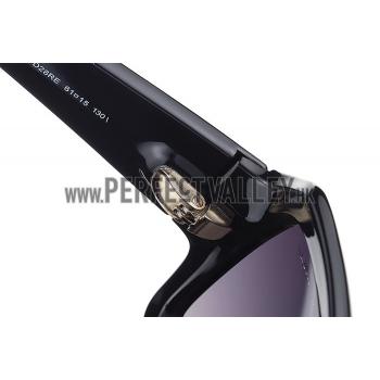 Gucci Oversized Square Leather Black Sunglasses 307815 Replica