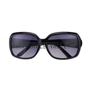 Gucci Oversized Square Leather Black Sunglasses 307815 Replica