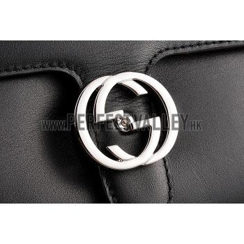 Gucci Interlocking Medium Shoulder Bag Black