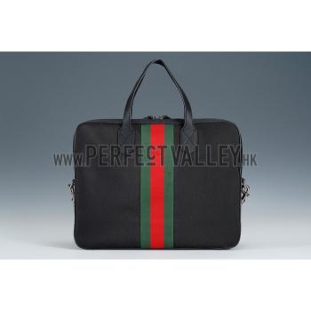 Gucci Techno Signature Web Canvas Black Briefcase 18926940