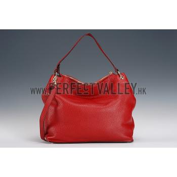 Gucci Soho Leather Hobo Red