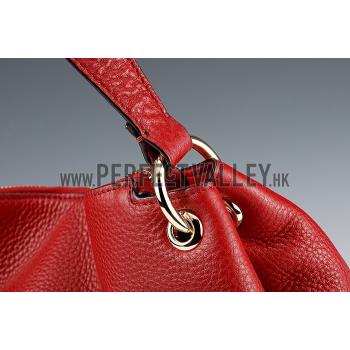 Gucci Soho Leather Hobo Red