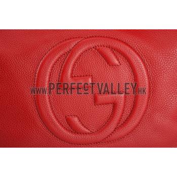 Gucci Soho Leather Hobo Red