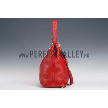 Gucci Soho Leather Hobo Red