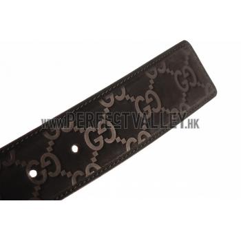 Guccissima Brown Leather Belt with Panthere Buckle Replica