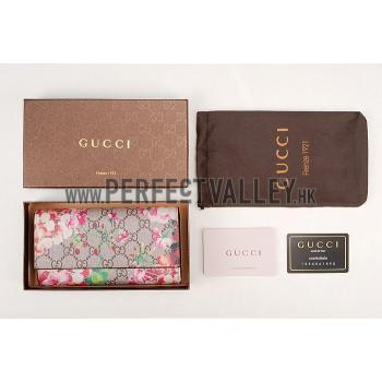 Gucci Brown Blooms Supreme Canvas Wallet