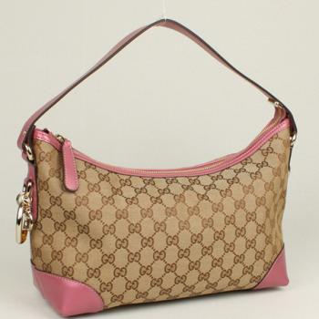 Gucci Hobo bags 269959 Khaki Canvas Cross Body Bag Replica